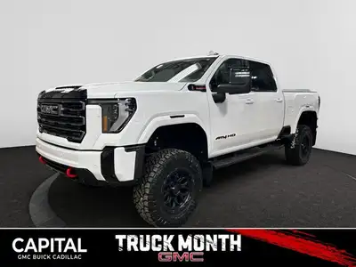 Welcome to Capital GMC! *This 2026 GMC Sierra AT4 2500HD Capital Custom Lifted Truck in Summit White...