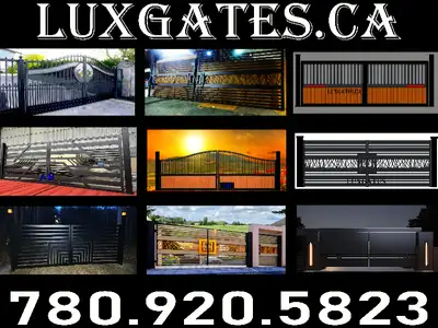 Luxury Aluminum Driveway Gates with Steel Inserts. Modern Lux ZigZag gate. 3 in stock, more arriving...