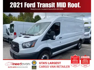 Ready for work. This mid roof transit has power options, divider, bluetooth, a/c, back up camera and...