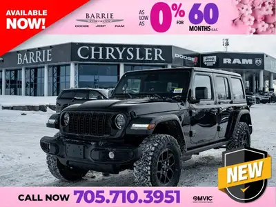 Welcome to Barrie Dodge Chrysler Jeep. QUICK ORDER PACKAGE 24W WILLYS -inc: Engine: 3.6L Pentastar V...