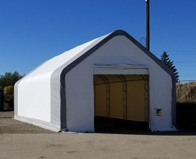 WHOLESALE PRICE: Double Truss Frame  Storage Shelters PVC Fabric in Other in Whitehorse