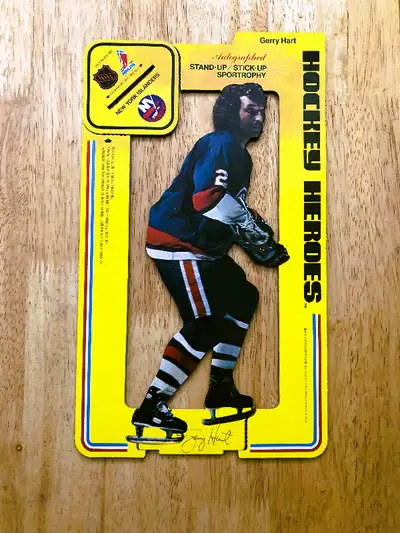 12” H ~1975 Gerry Hart Islanders Stand Up w/Replica Signature, View more