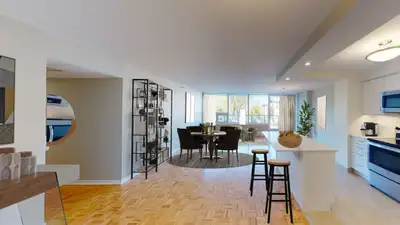 2 Bedroom, 1 Bath suite with spacious living room & dining area! Parking spot $185 (optional). Build...