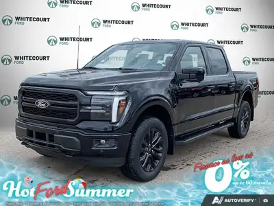 Introducing the stunning 2026 Ford F-150 Lariat LARIAT 4WD SuperCrew 5.5' Box in a sleek black finis...