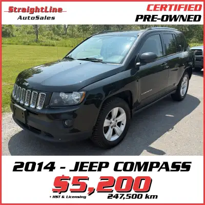 2014 Jeep Compass Sport – 247,519 KM – CERTIFIED Offered by Straightline Auto Sales, Niagara Falls T...