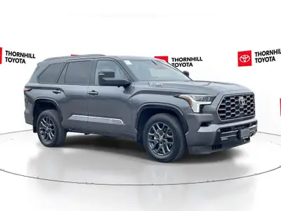 Thornhill Toyota Proudly Presents This Grey 2025 Toyota Sequoia with PLATINUM W/TOWING MIRRORS Packa...