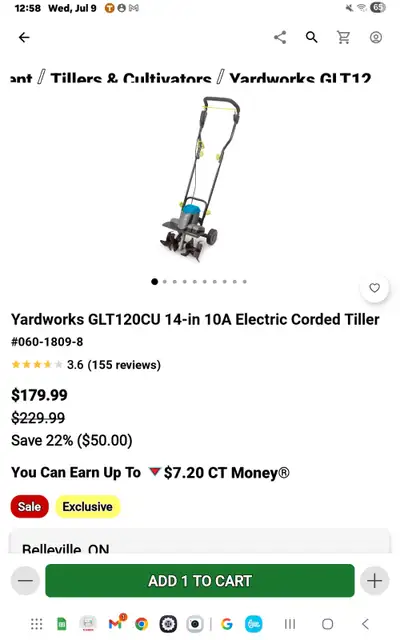 Yardworks cultivator, View more
