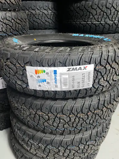 16 17 18 19 20 21 22 ; 225 235 245 255 265 275 285 315 ; 45 50 55 60 65 70 75 NO TAX- NEW ZMAX LT/AT...