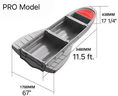 Portable, Detachable, Removable High Density PE Boat for Single, View more