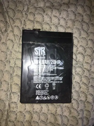 Rechargeable battery  - 6V 4.5AH / 20HR , View more
