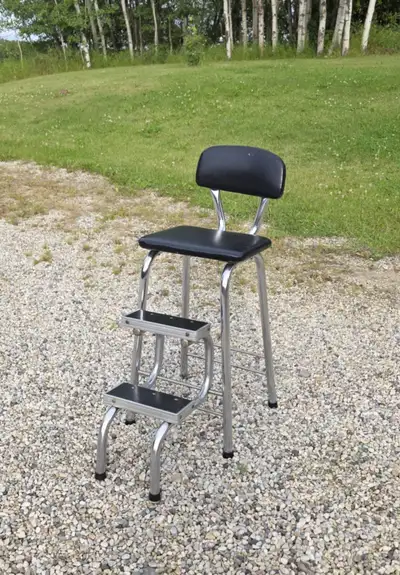 Vinyl & Chrome Stool, View more