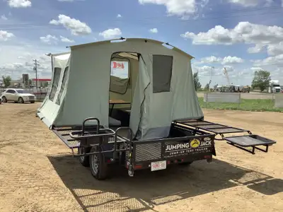 Used 2027 Jumping Jack Trailers 6' x 12' Utility Trailer with 8' Tent Super easy to set up! Tent fol...