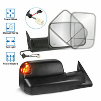 Tow Mirrors Side View Power Heated W/ Led Signal Lights For 1998