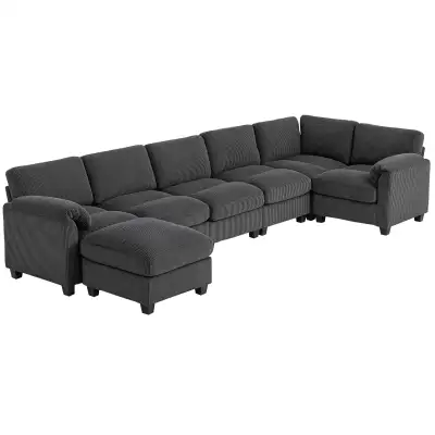 Modular Sectional Sofa, Oversized U-Shaped Couch with Spring Cus, View more