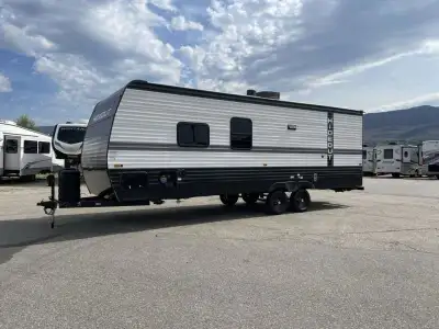 Keystone Hideout Sport Double Axle travel trailer 240BHWE highlights: Semi-Private Front Bedroom Out...