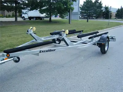 Excalibur Double personal watercraft trailer. Fully welded tube steel frame, hot dipped galvanized a...