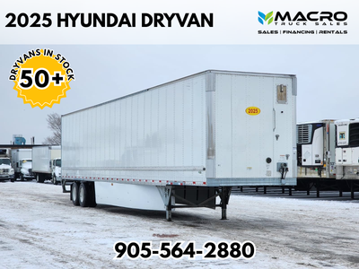 Welcome to Macro Truck Sales! 2025 Hyundai Dryvan 50+ Dryvans in stock 53ft Tandem Trailer Rub Rails...