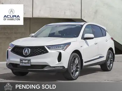 2023 Acura RDX A-SPEC SH-AWD. No Accidents. Finished in Pearl White paint over a Black Leather/Alcan...