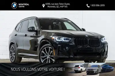 *English below* *Français:* Ce superbe BMW X3 xDrive30i affiche une allure sophistiquée avec sa carr...