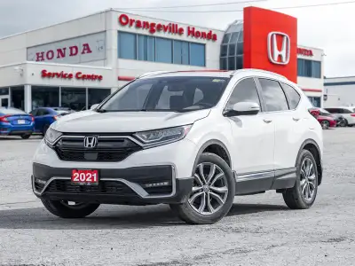Discover premium comfort and all-weather confidence with the 2021 Honda CR-V Touring AWD. Finished i...