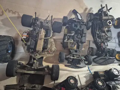 Vintage RC Project Cars Chassis Lot Parts Or Restoration, View more