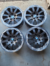 17" BMW 3-Series OEM Wheels Satin Black - MINT