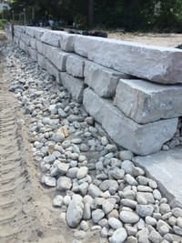 Armour Stone - Stone Steps - retaining wall   North Bay