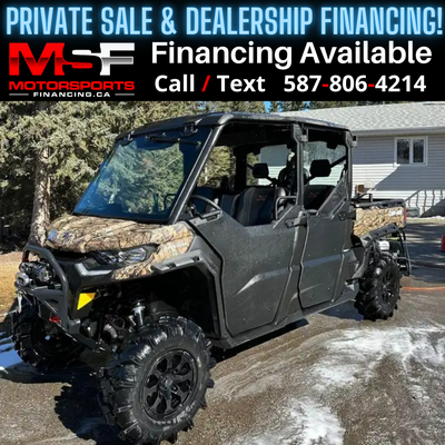 Welcome to Motorsports Financing - Kelowna! 2021 Can am Defender Engine: 850