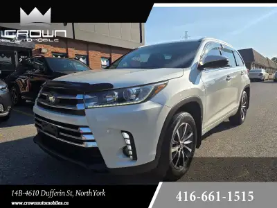 2018 TOYOTA HIGHLANDER XLE AWD, NO ACCIDENT, 8 SEATER, LEATHER EATS, SUNROOF, NAVIGATION, REAR VIEW...