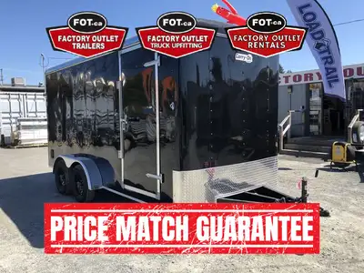 Rental 7x16ft Enclosed Cargo Trailer from Factory Outlet Trailers - Used Rental Unit For Sale - Rear...