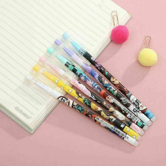 Brand New Demon Slayer Gel Pen Set - 12pc Anime Stationery in Other in Calgary