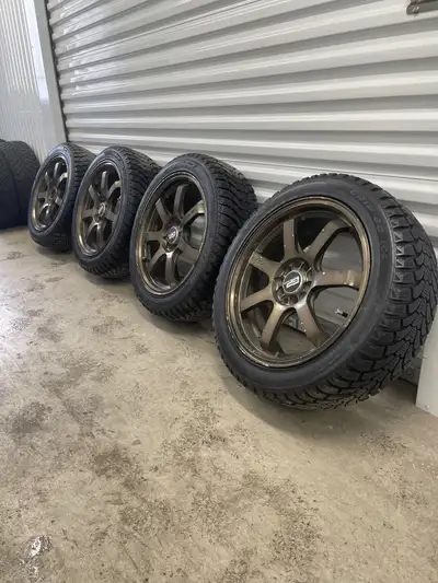 Set of 4 Universal 5 Bolts Wheels 225/45r17 94T XL Winter Tires Set4: 225/45R17 94T XL. Antares Grip...