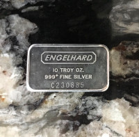 10oz silver bar.999 pure engelhard