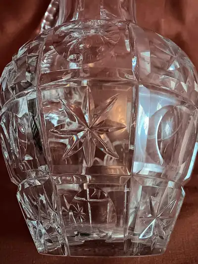 Vintage Crystal Pitcher by Waterford or Wallace Hand-cut Pattern, View more