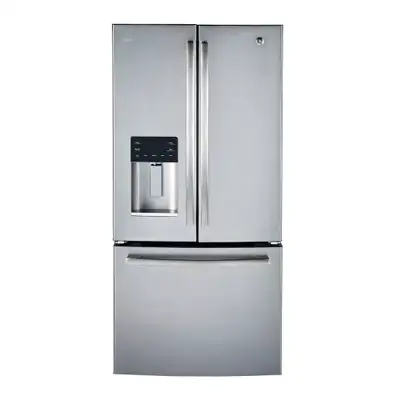 FRIDGE GE PROFILE 18CU FRENCH DOOR 33" STAINLESS STEEL OPEN BOX, View more