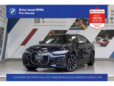 2024 BMW i4 M50 Electric Motor AWD Single-Speed Automatic EXTERIOR - TANZANITE BLUE METALLIC INTERIO...