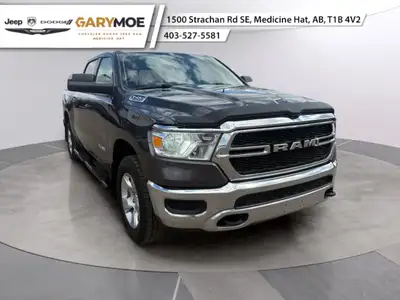 Presenting the 2021 Ram 1500 Tradesman in a bold color, equipped with a rugged 4x4 drivetrain. This...