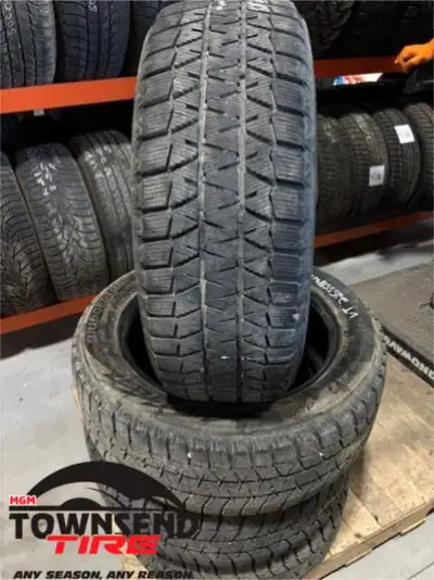 SET OF FOUR USED BRIDGESTONE BLIZZAK WS80 WINTER TIRES 225/55R18 SOLD AS SET OF FOUR ONLY, PRICE INC...