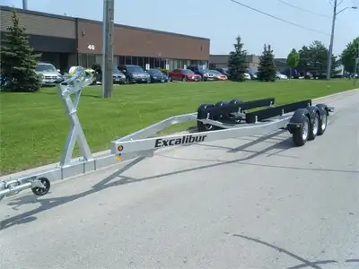 Excalibur BT9000 Tri Axle boat trailer. 9000lbs total boat capacity. Fully welded tube steel constru...