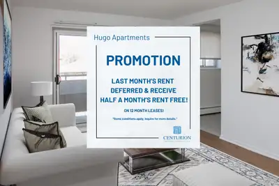 Hugo Apartments are located at 15, 19, and 25 Hugo Crescent in Kitchener, near the Homer Watson Boul...