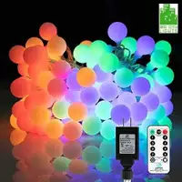 NEW 33FT 100 LED Multi-Colour Globe Ball String Lights w 8 Modes