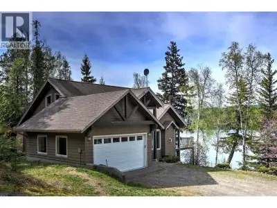 Elegant home on 2.415ac w 210-ft waterfront on pristine Horsefly Lake! This custom-built home showca...