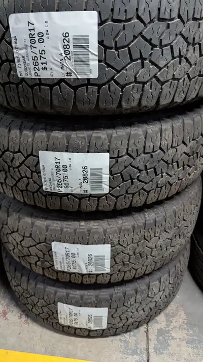 SET OF 4X GOODYEAR WRANGLER WORKHORSE AT TAG # 20826 Size: 265/70/17 265/70/17 Excellent condition P...