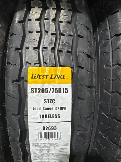 Brand New ST205/75R15 trailer tires Extra Load range D or 65 psi max air pressure. A better choice f...