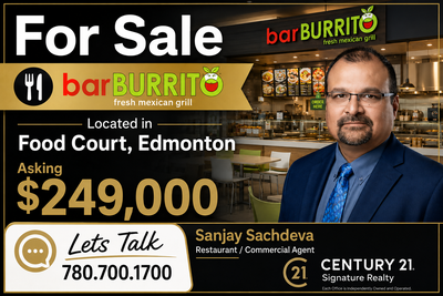 BAR BURRITO FOR SALE – FOOD COURT LOCATION | EDMONTON, View more