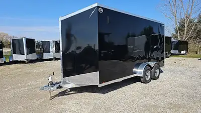 Width: 7' Length: 16' Height: 84in. GVWR: 3175KG/7000LBS Axle Type: Tandem Frame: Aluminum Tire Size...
