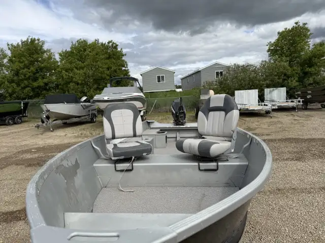 2018 Alumacraft V16 with 25 Evinrude Etec in Powerboats & Motorboats in Prince Albert - Image 4