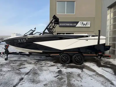 PRE-OWNED 2022 Axis T250, Malibu Monsoon M6Di with 413 Hours on a Tandem Axle Malibu Boats LLC Trail...