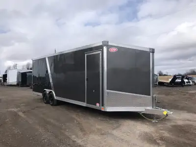 8.5' X 24' IDEAL CARGO GALVANIZED ENCLOSED CARGO/ AUTO HAULER WITH REAR RAMP DOOR! Built to tackle t...