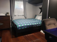 Large Lower Level Bedroom with Desk, TV & Storage at Chapman Ave